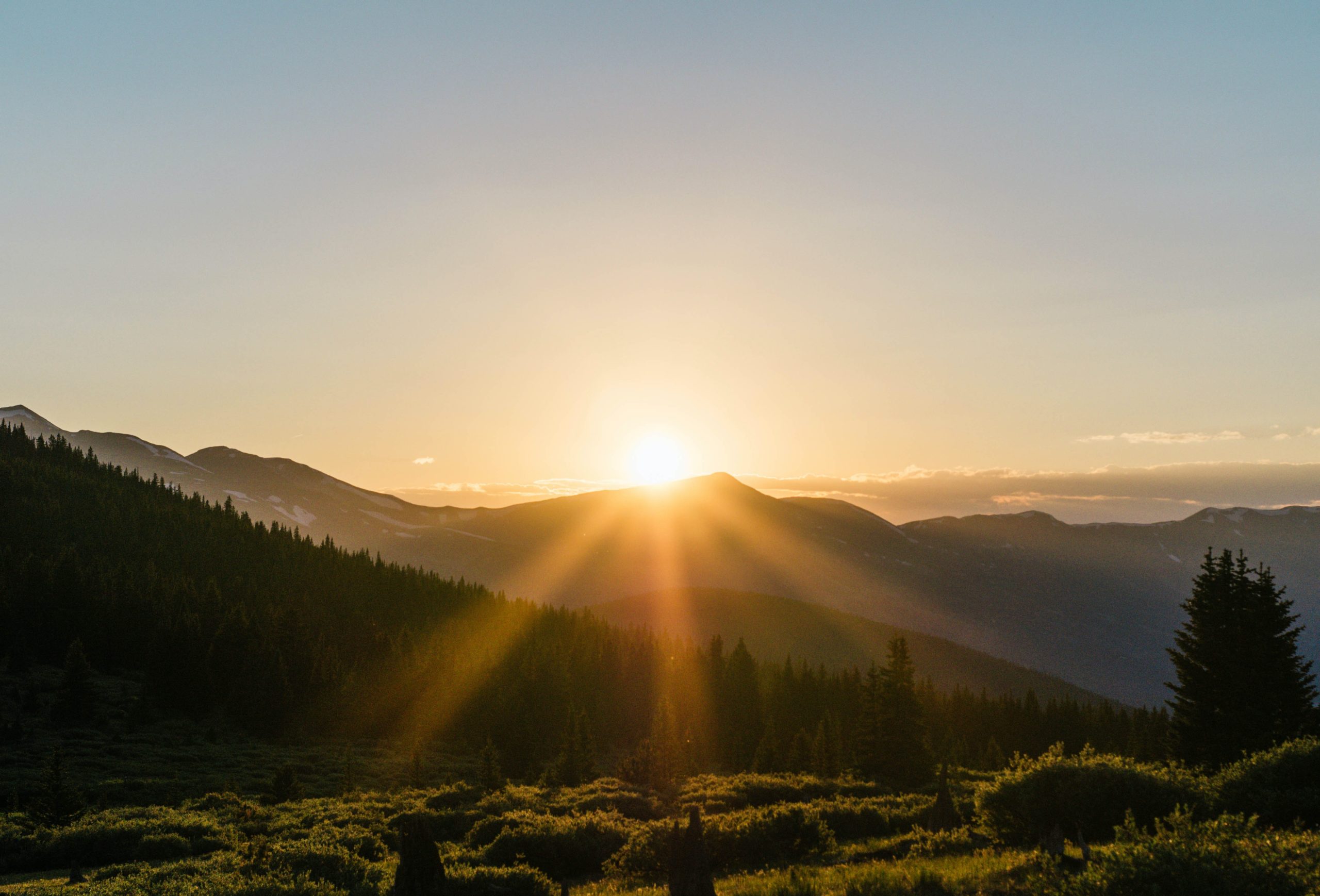 Boreas Pass in Breckenridge during sunset
