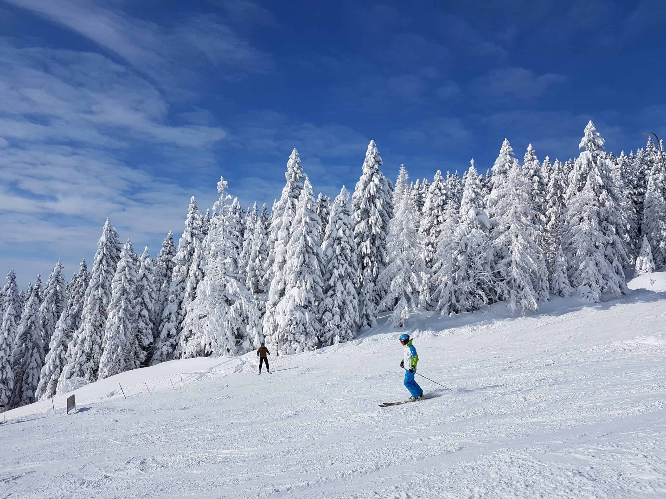 People skiing in Breckenridge